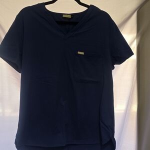 Royal Blue V-Neck Scope Scrub Top